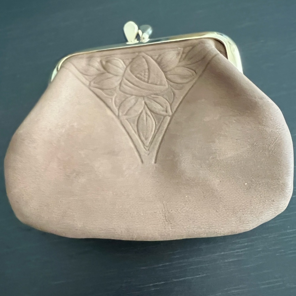 Rolf’s Suede Kiss-lock coin purse